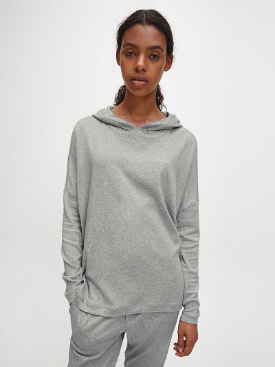 Calvin Klein Ruhák HU913496 | Calvin Klein CK Form Női Lounge Kapucnis Pulóver Szürke